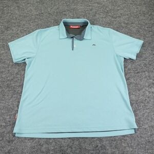 Simms Polo Shirt Mens XL Light Blue Performance Fishing Outdoor‎ Golf Quick Dry